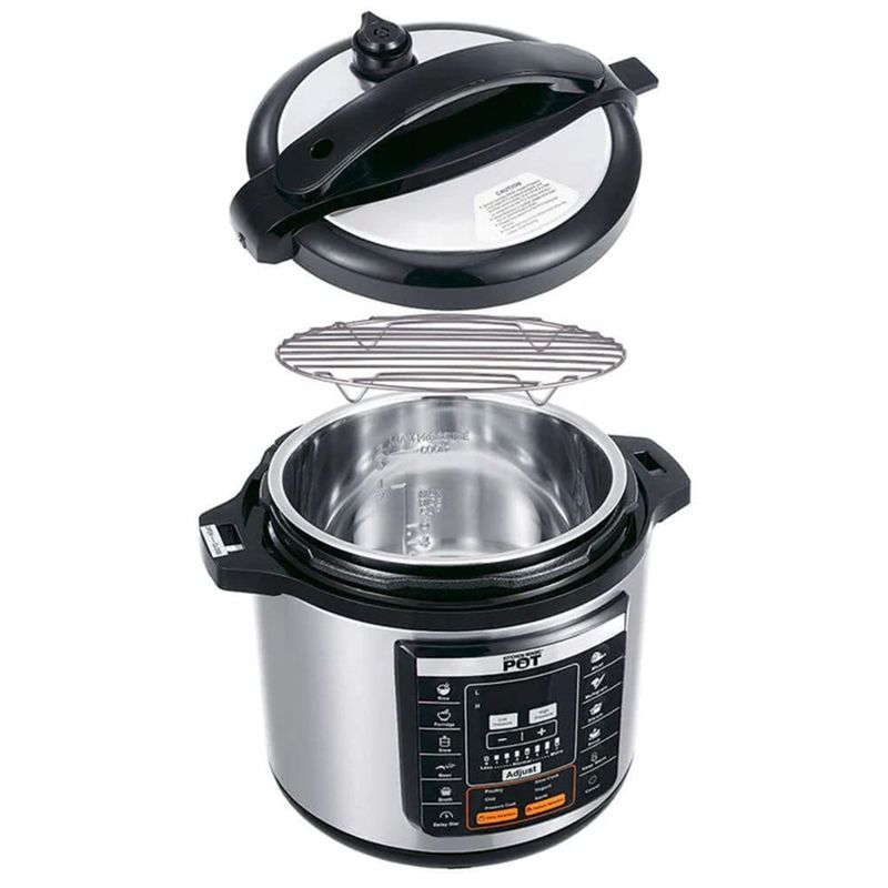 Olla Electrica Koblenz KMP-1000 IN 6 Lts 17 funciones Kitchen Magic Pot Plata