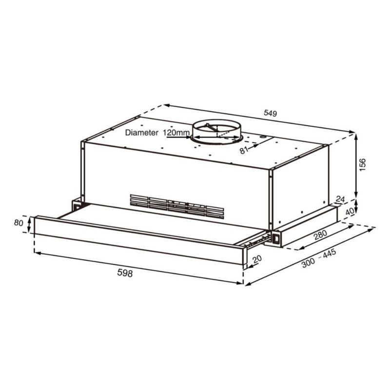 Campana Empotre Extraíble Teka PLR 6320 MCL IX 60 cm (24") Acero Inoxidable