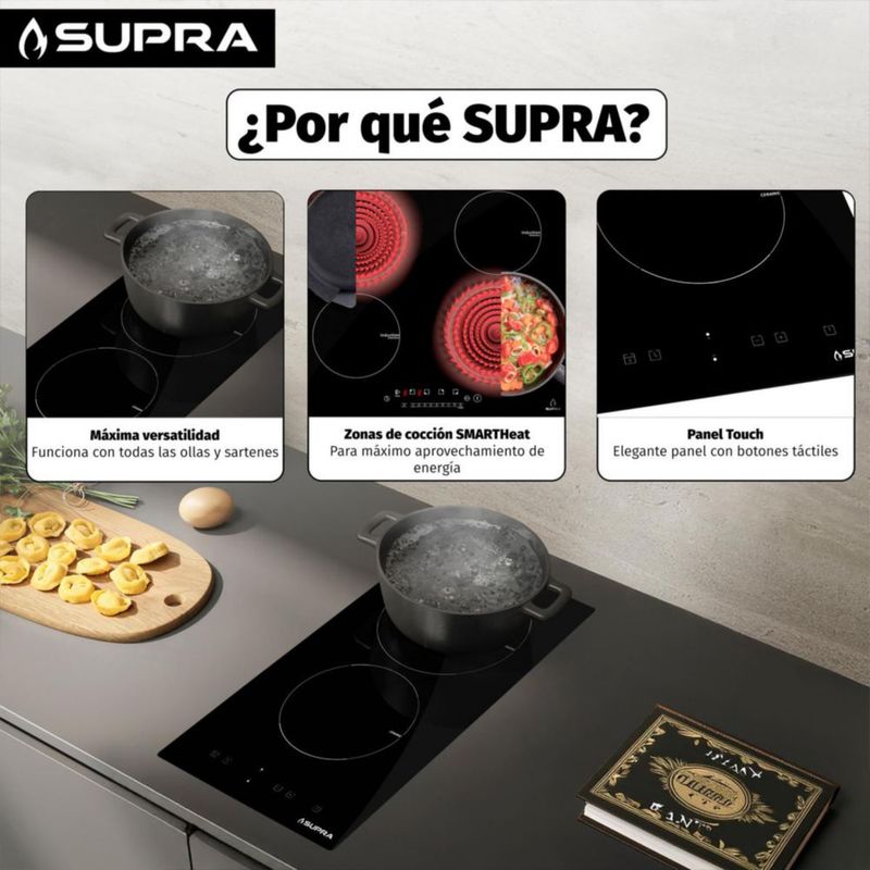 Parrilla de Vitrocerámica de 2 Quemadores VITRO2