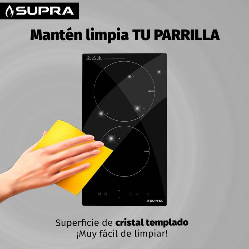 Parrilla de Vitrocerámica de 2 Quemadores VITRO2