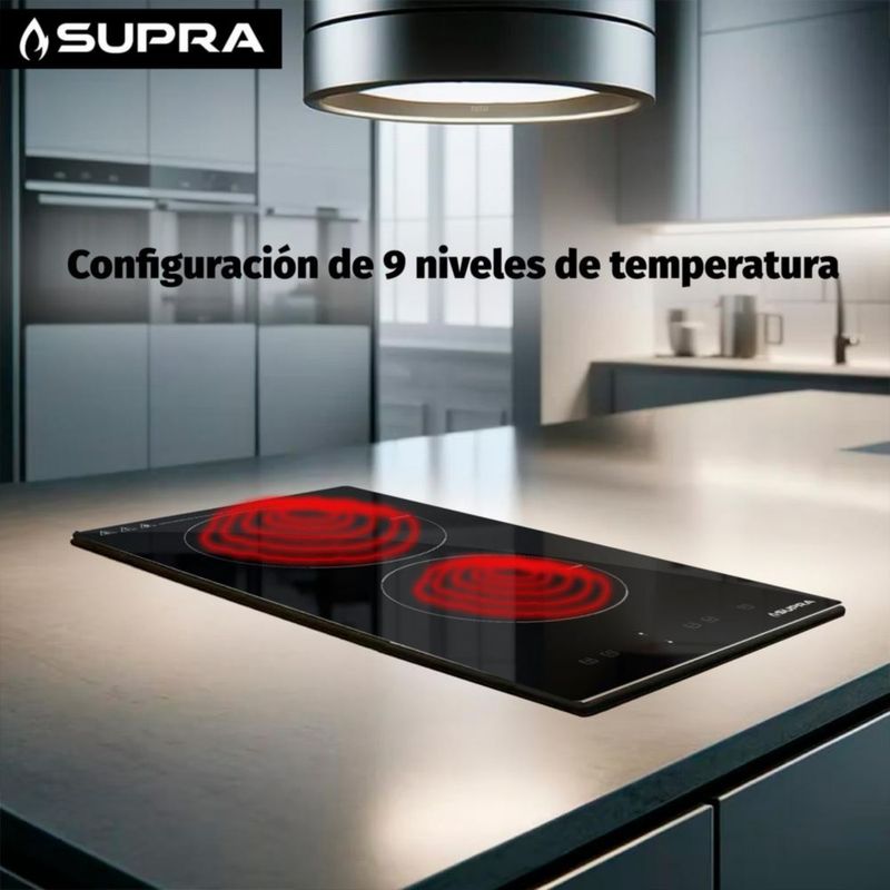 Parrilla de Vitrocerámica de 2 Quemadores VITRO2