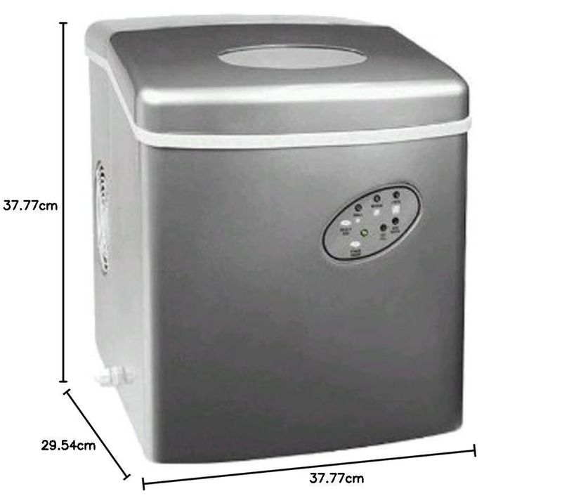Haier HPIM26S - Máquina de hielo portátil para encimera, color plateado