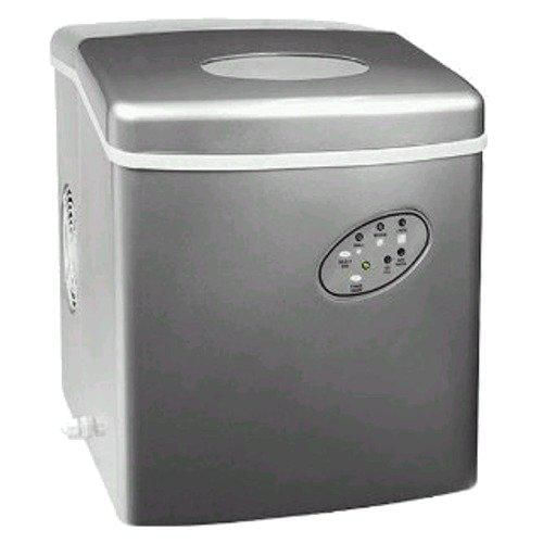 Haier HPIM26S - Máquina de hielo portátil para encimera, color plateado