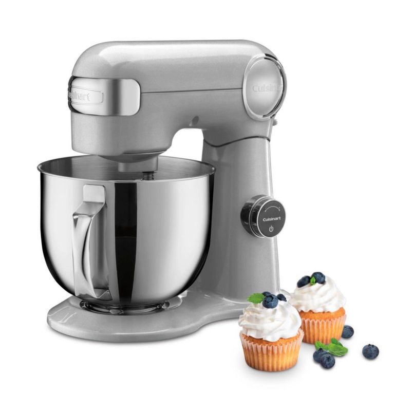 Cuisinart Batidora de pedestal plata control digital, 5.5 Qt Bowl de acero CSM-D175MGES