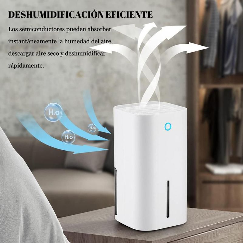 Deshumidificador, doméstico, silencioso, deshumidificador de aire para dormitorio, deshumidificador mini.HOGAWAY
