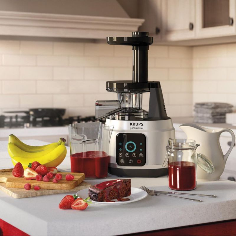 KRUPS Extractor Juice and Clean de Jugo con Display Touch, funcionamiento silencioso, con tecnología Easy Clean ahorra tiempo y