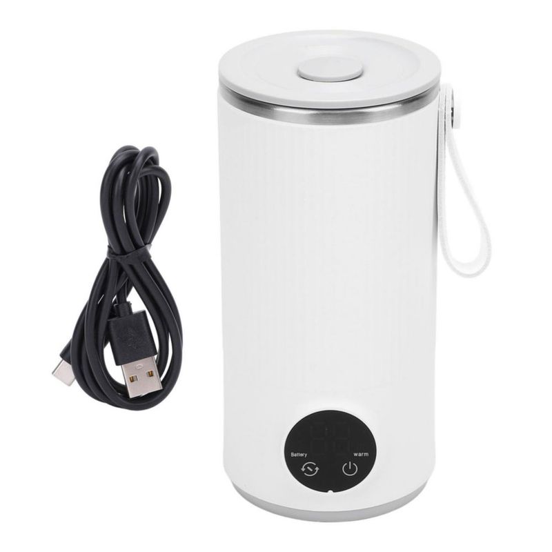 Hervidor Eléctrico de Viaje, Hervidor Eléctrico Pequeño Portátil de 400 Ml para té, café, Leche y Agua Caliente, Temperaturas de