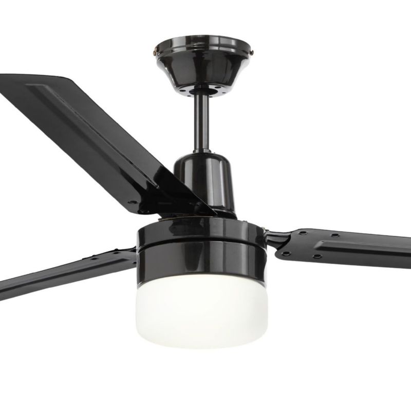 Coolfan Ventilador de Techo Industrial de 54 Pulgadas con Luz, Control de Pared y 3 Aspas