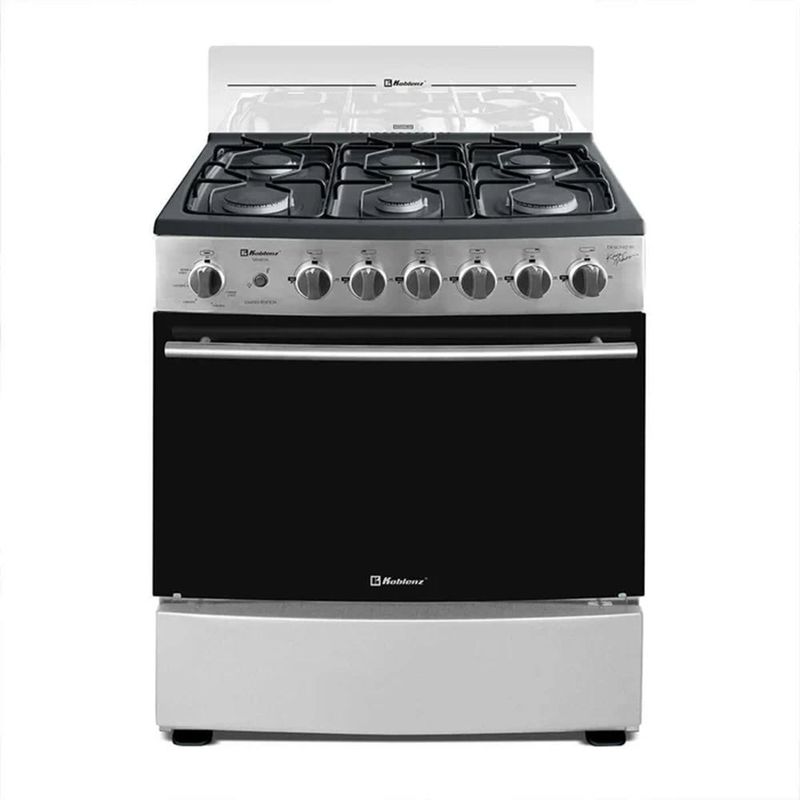 Estufa de Piso Koblenz Venecia 30" 6 Quemadores Copete de Cristal