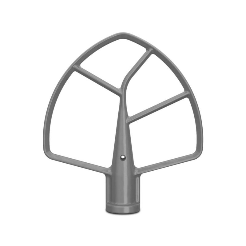 KitchenAid, KSMBLSF - Batidor plano recubierto para batidoras selectas de tazón elevable, 5.5QT, 6QT, 7QT, Plata
