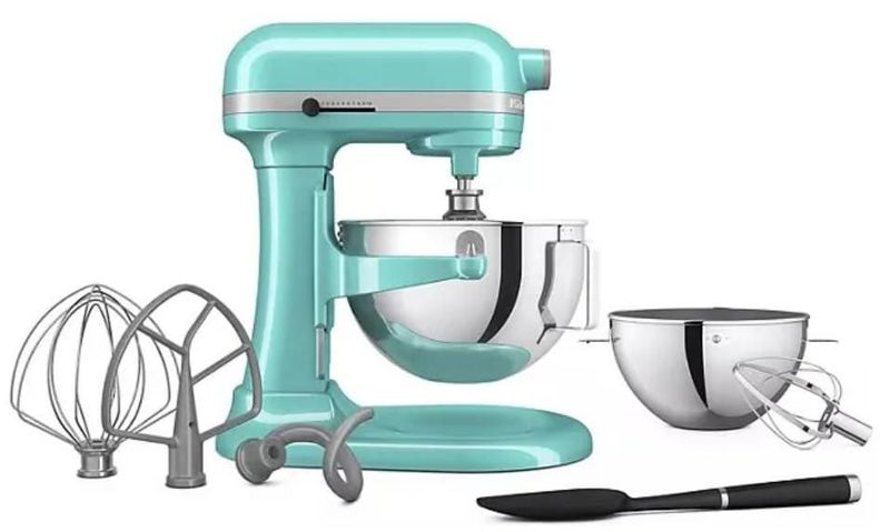 KitchenAid Batidora de Pie Profesional, 4.7 L, Mineral Watter, con Tazón de Acero Inoxidable y Accesorios