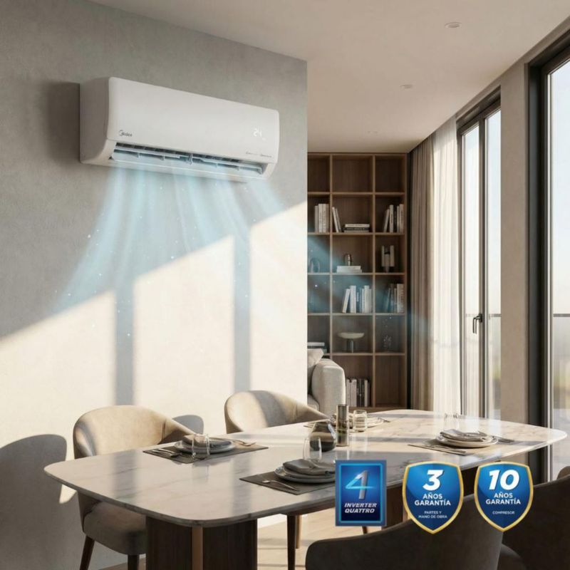 Minisplit Midea EcoMaster Inverter WiFi (1.5TON Frio y Calor 220V)