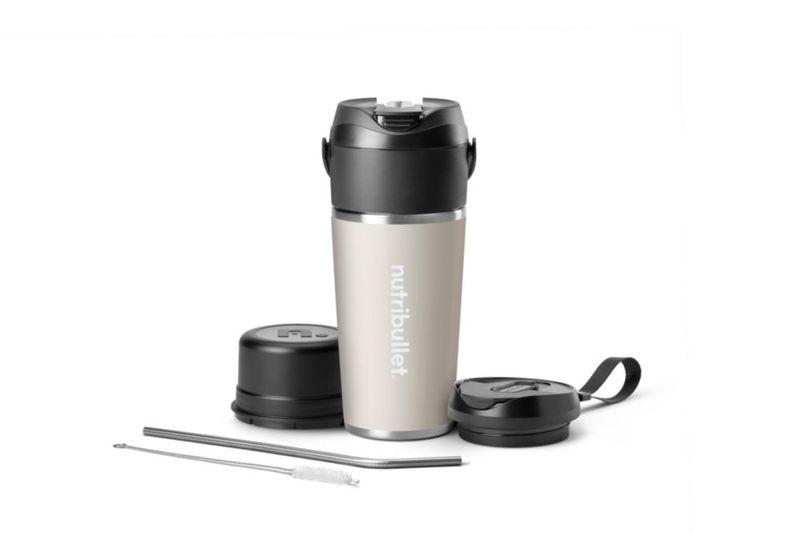 Nutribullet NBPB50350LIN - Batidora portátil con tapa aislada, sin cable, lino mate, NBPB50350LIN