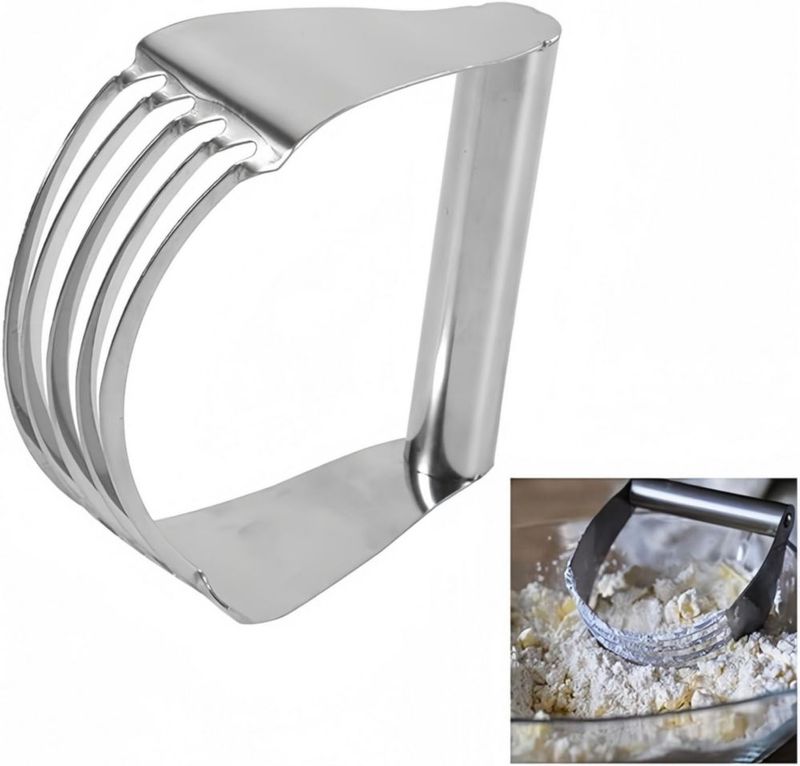 THJOPOKEEL Dough Cutter Blender, Batidora de Masa Acero Inoxidable, Mezclador de Masa Manual con Cuchillas Afiladas, Cortador de