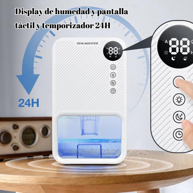 Deshumidificador, doméstico, silencioso, deshumidificador de aire para dormitorio, deshumidificador mini.HOGAWAY