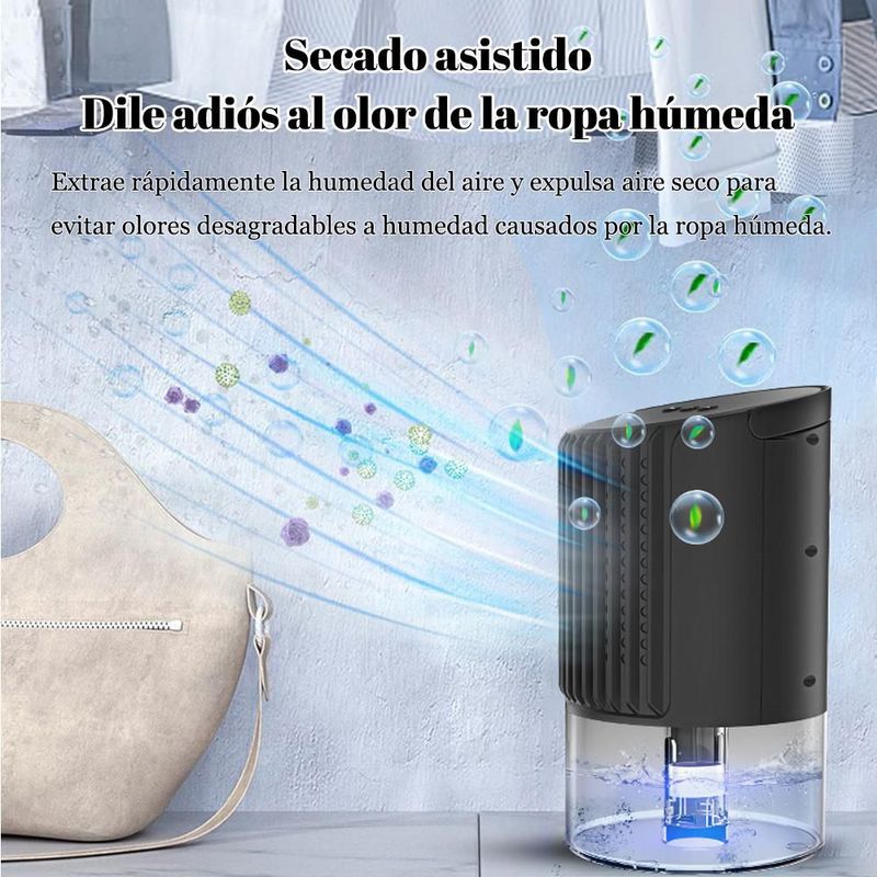 Deshumidificador, doméstico, silencioso, deshumidificador de aire para dormitorio, deshumidificador mini.HOGAWAY