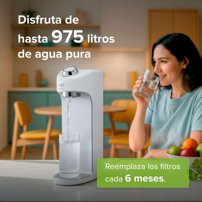 Purificador de agua por ultrafiltración 4 etapas de filtración AVERA PAM01