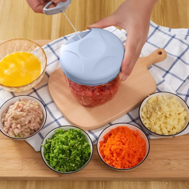 Dokpav Molinillo De Ajo, Procesador De Alimentos Portátil, Picadora De Verduras, Picadora Manual Alimentos, Cortador De Verduras