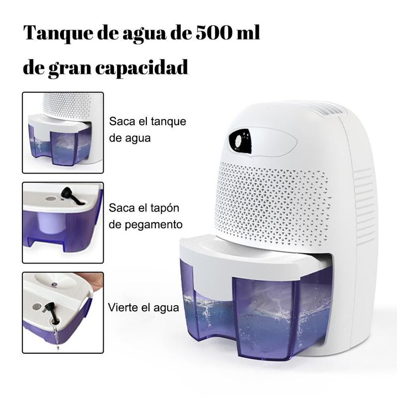 Deshumidificador, doméstico, silencioso, deshumidificador de aire para dormitorio, deshumidificador mini.HOGAWAY