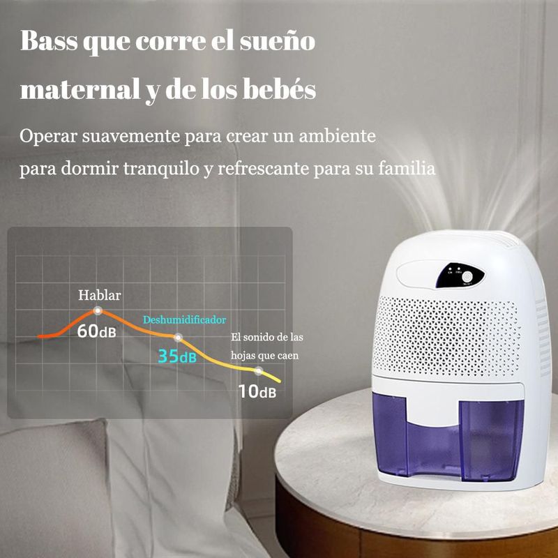 Deshumidificador, doméstico, silencioso, deshumidificador de aire para dormitorio, deshumidificador mini.HOGAWAY