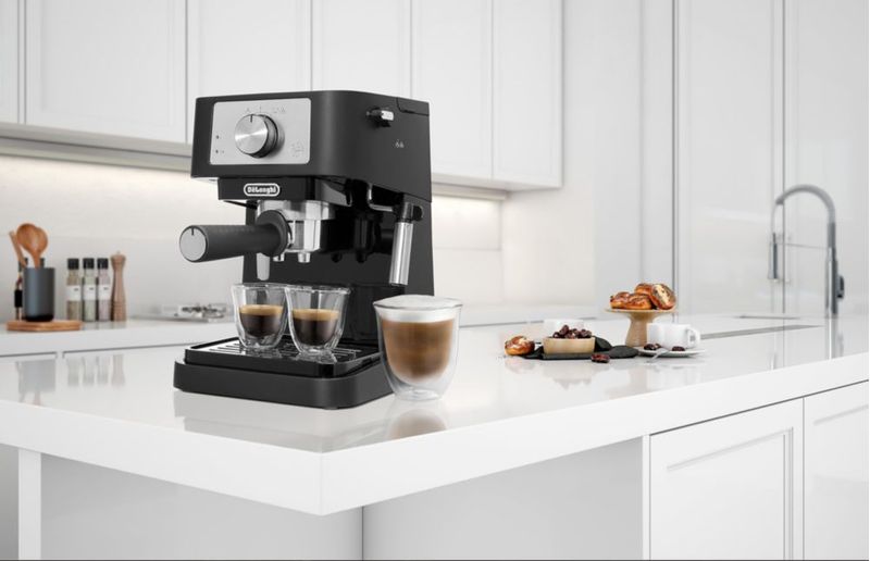 De'Longhi Stilosa EC260.BK, máquina de café espresso tradicional barista, 2 tazas, negro