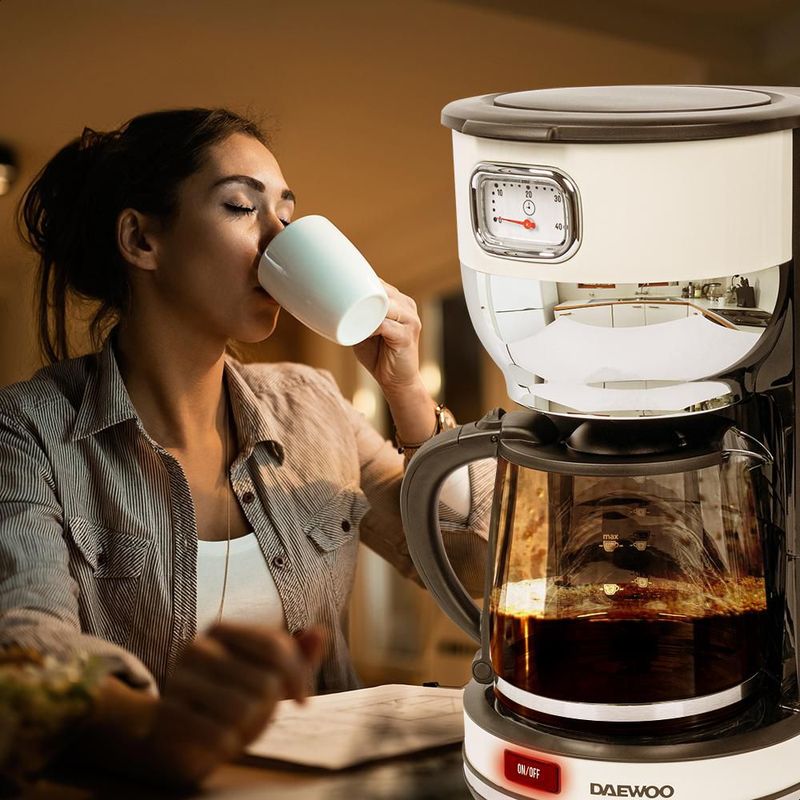 Cafetera Automática Daewoo 10 tazas filtro reutilizable