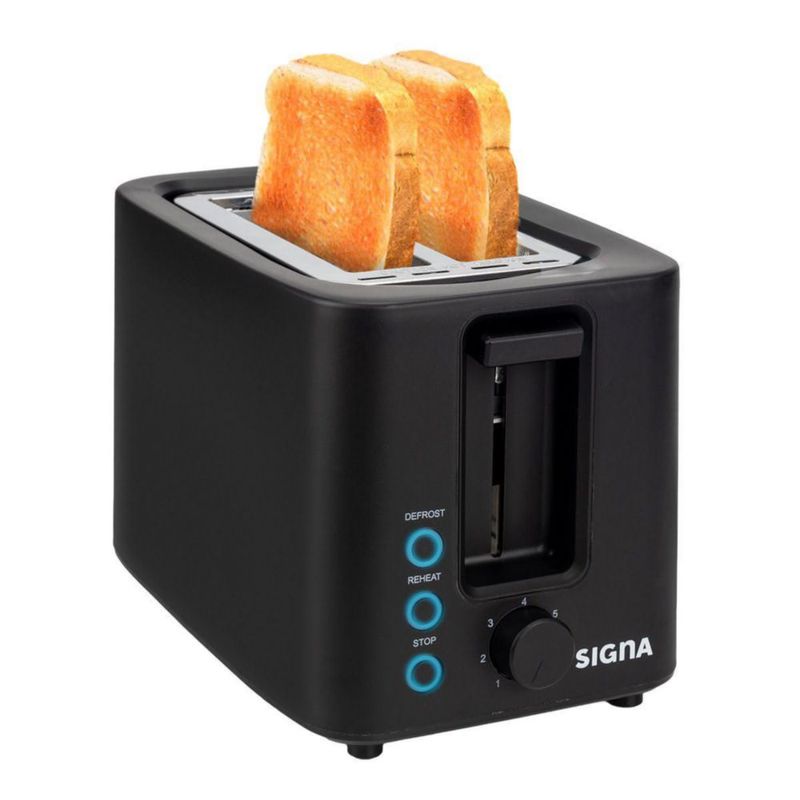 SIGNA Tostador Electrico De 2 Ranuras Amplias Para Todo Tipo De Pan Horno Tostadora De Pan 6 Niveles De Tostado Botón De Cancela