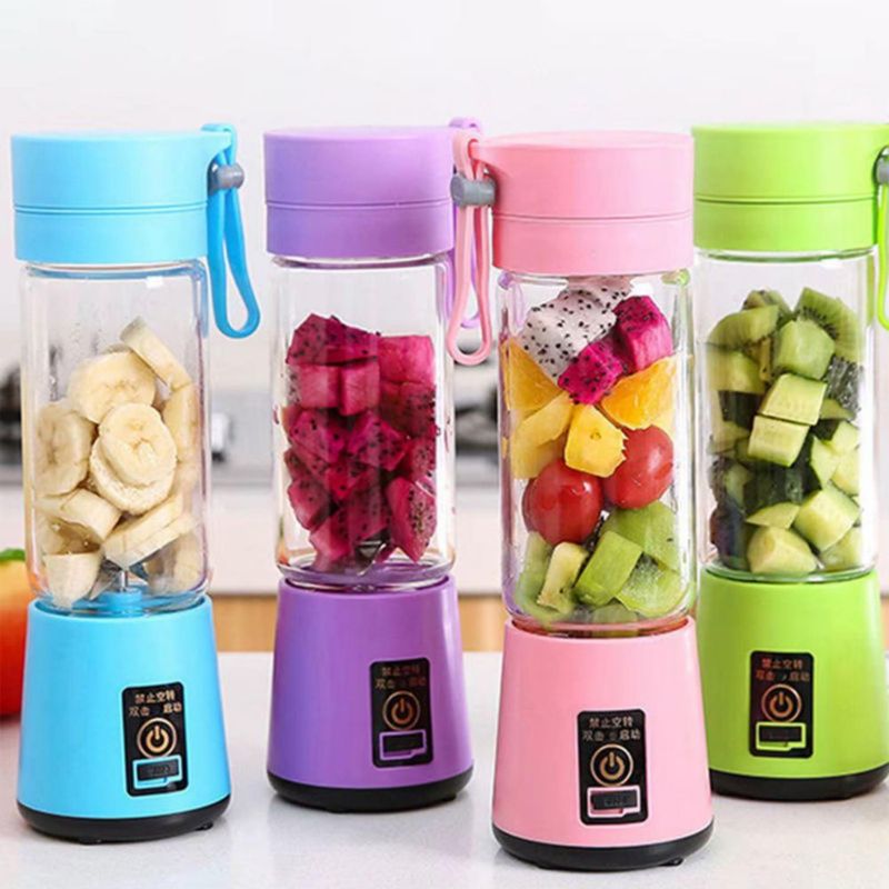 Licuadora Portátil Recargable para Jugos, Batidos y Smoothies, 23 cm (Rosa)