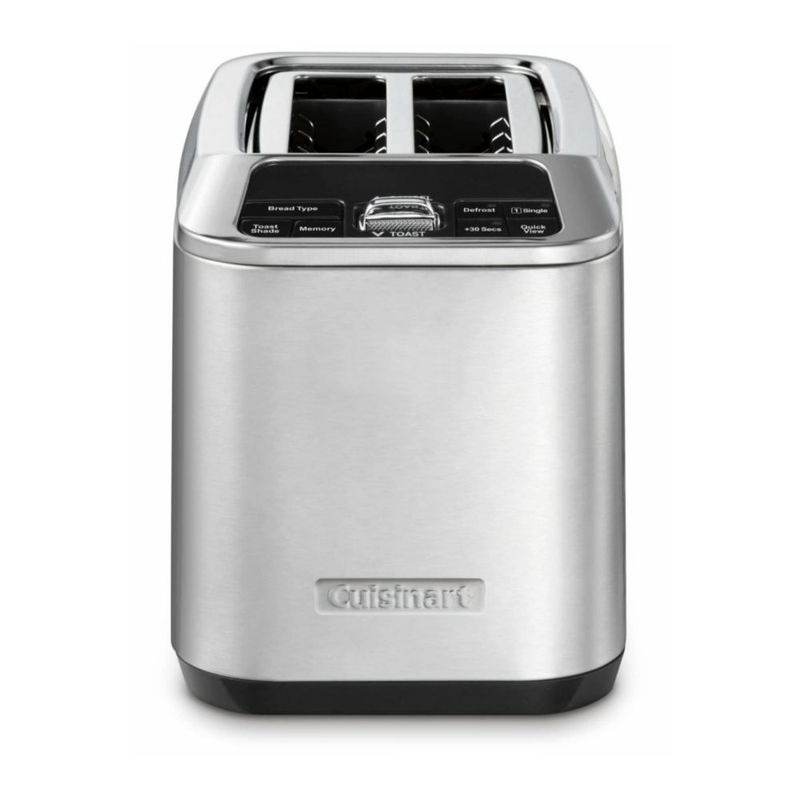 Cuisinart CPT-520 tostador motorizada de 2 rebanadas, acero inoxidable/negro