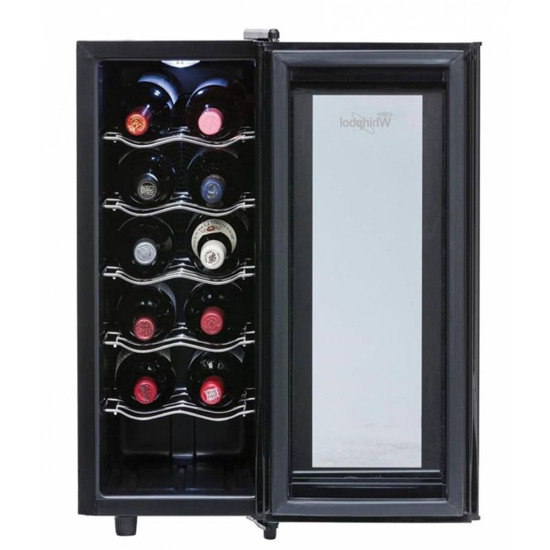 Cava de Vino Whirlpool 12 Botellas Ajustable Digital Negro