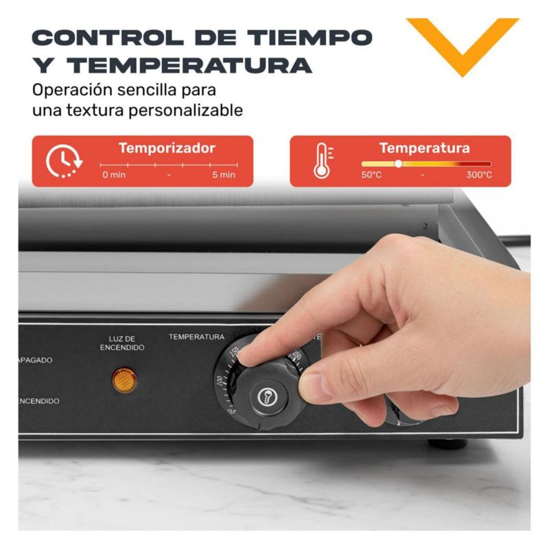 Maquina para Banderillas Gutstark Comercial Industrial con Control de Temperatura Equipo Profesional para Negocio Cocina Rapida Acero Resistente