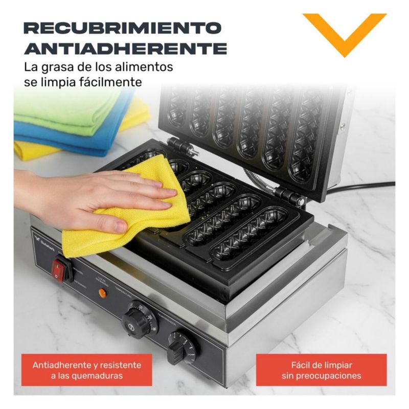 Maquina para Banderillas Gutstark Comercial Industrial con Control de Temperatura Equipo Profesional para Negocio Cocina Rapida Acero Resistente