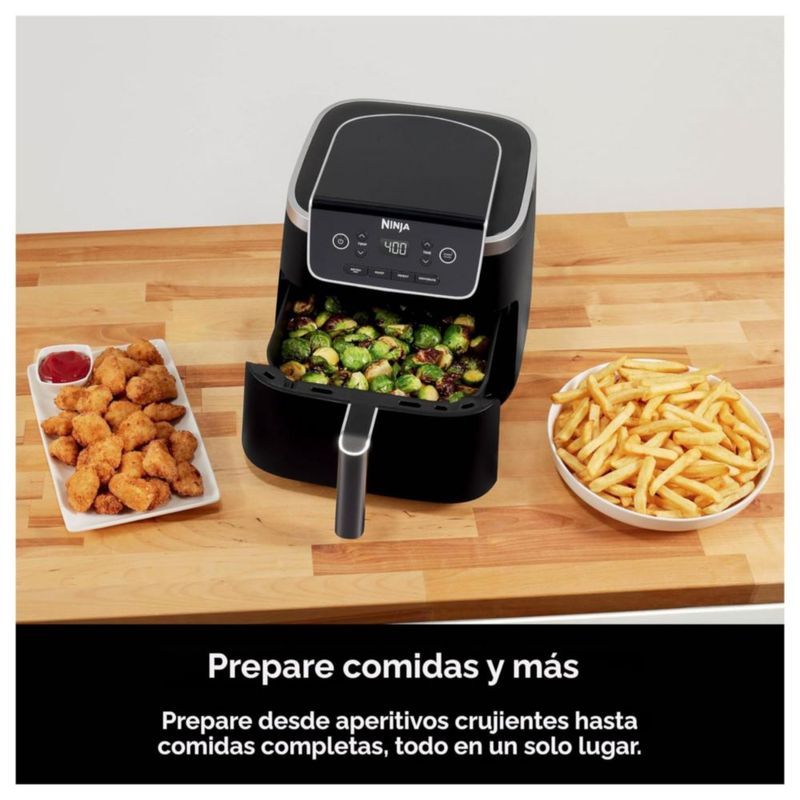 Ninja Freidora de aire AF141 - Freidora de aire profesional 4 en 1, asar, recalentar, deshidratar - Capacidad de 5 Qt (4.7 L)