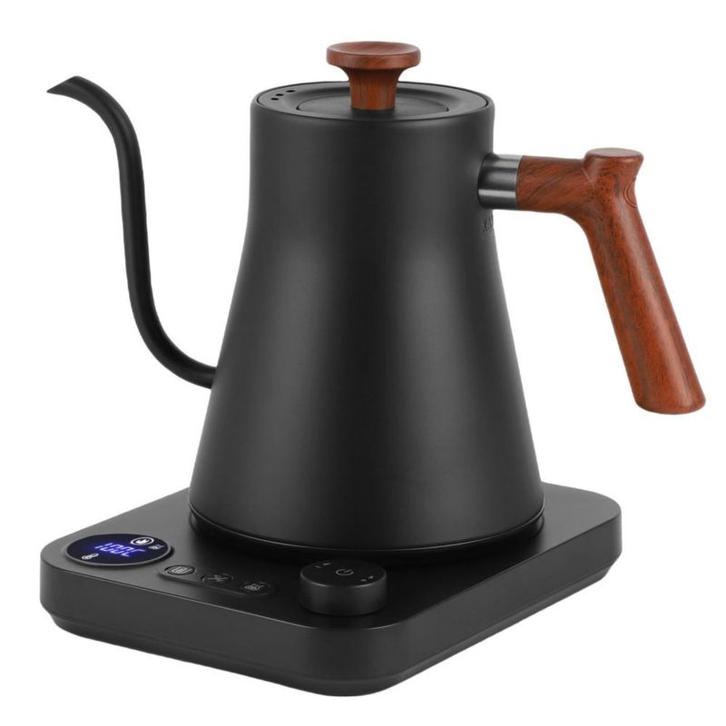Tetera Cuello De Cisne de 900 ml, hervidor eléctrico de acero inoxidable 304 de 1200 W, control preciso de la temperatura, ideal