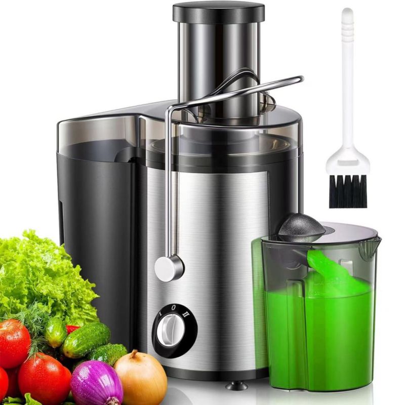 Extractor de Jugo,1000W Power Easy Clean Prensa,Extractor Centrífugo,Juicer con Modo de 3 velocidades,Boca Ancha 70mm, con Cepil