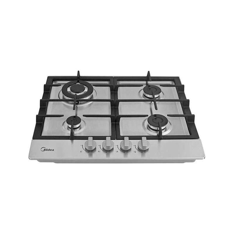 Parrilla de Empotre Midea MTGB24R3402GS 24" 4 Quemadores a Gas Acero Inox