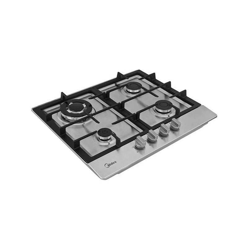 Parrilla de Empotre Midea MTGB24R3402GS 24" 4 Quemadores a Gas Acero Inox