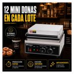 Maquina Donas 12 Piezas Gutstark Industrial Comercial Temperatura Regulable Profesional Negocio Cocina Rapida Antiadherente Resistente Produccion Masa