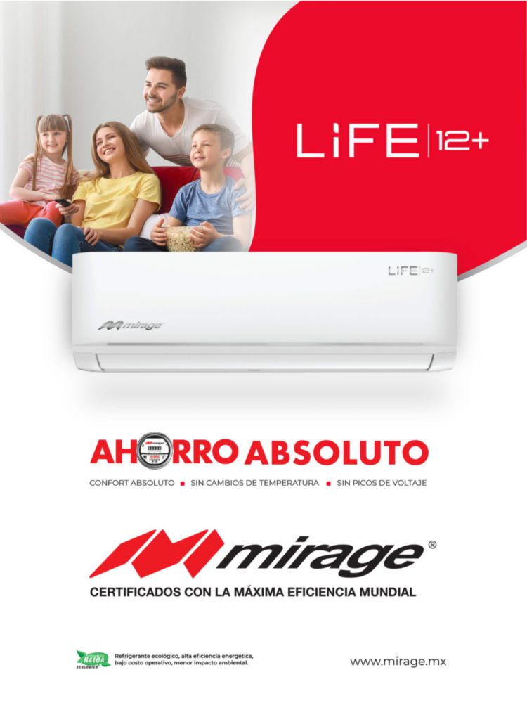 MINISPLIT MIRAGE LIFE12 PLUS FRIO 1 TON 110 V SETCLF120T