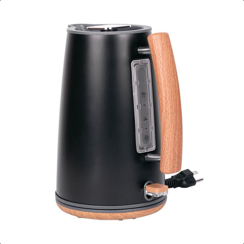 Hervidor Eléctrico DAEWOO con acabados de madera 1.7L negro