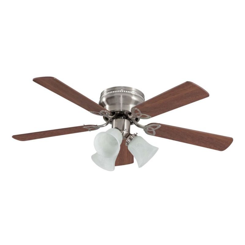 Coolfan Ventilador de Techo de Madera de 42 Pulgadas con Luz y 5 Aspas Reversibles con Control de Cadena, Modelo Brisa