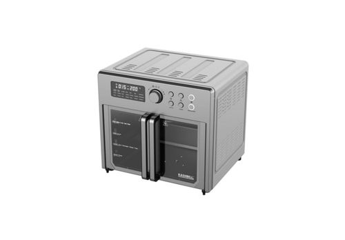 Kashbill – Horno Eléctrico Con Air Fryer H10 Plateado, Puerta Francesa, Horno Freidora De Aire Para Panadería Y Repostería, Conv