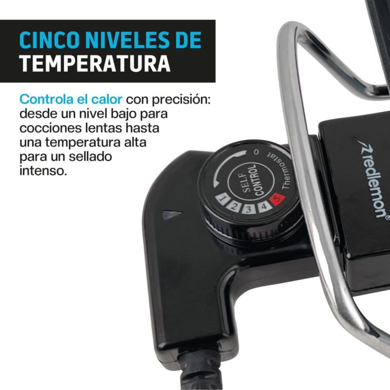 Parrilla Eléctrica para Cocinar con Superficie Antiadherente Extra Grande (46x23cm)