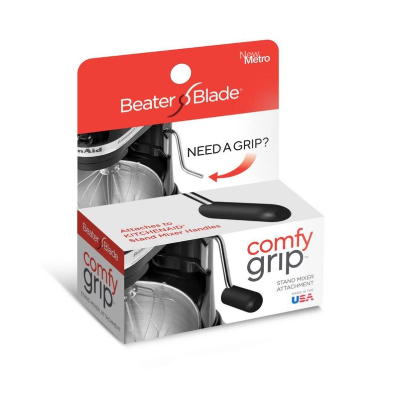 Nuevo diseño Metro Comfy Grip, compatible con KitchenAid Bowl-Lift Stand Mixers con mango de metal desnudo, negro