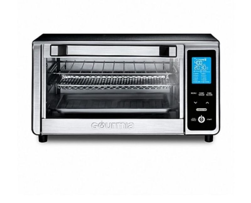 Gourmia Horno Tostador Digital con Pantalla LCD, Rejillas Múltiples, Control de Temperatura, Acero Inoxidable