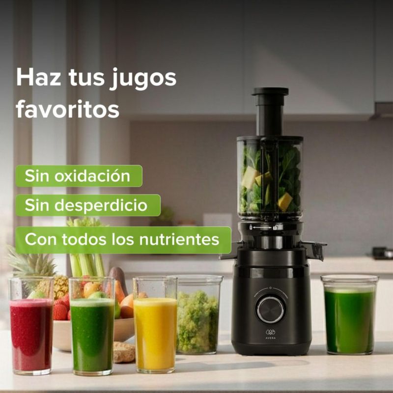 Extractor de jugos prensado en frío sistema de reversa 150W AVERA EJ01