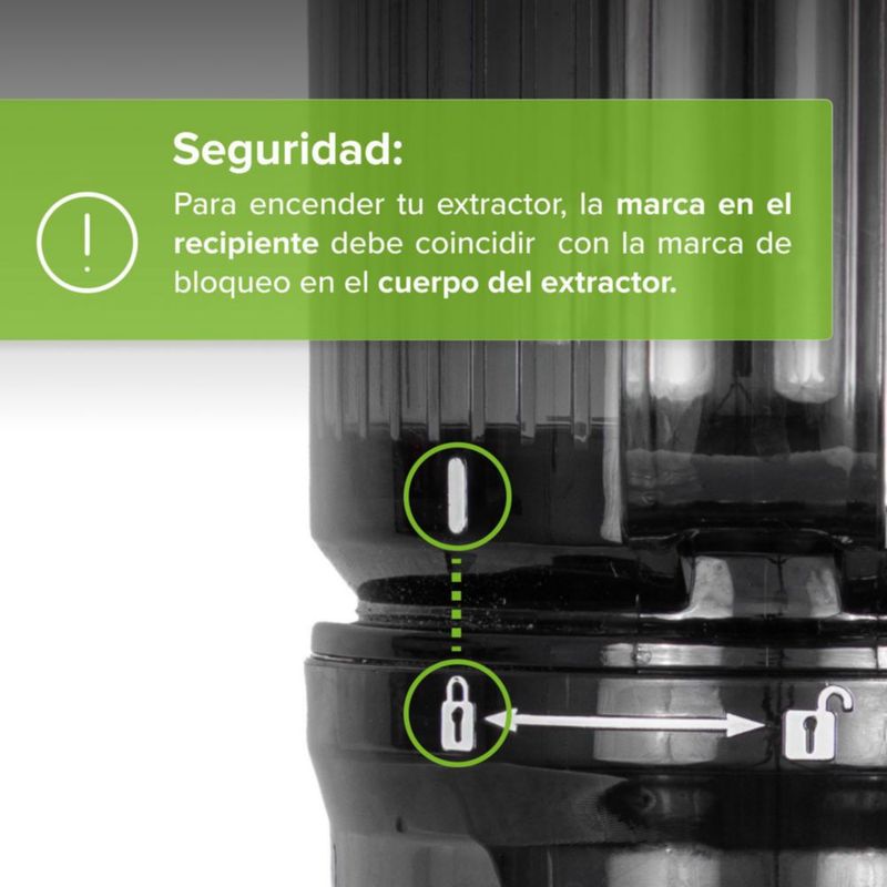 Extractor de jugos prensado en frío sistema de reversa 150W AVERA EJ01