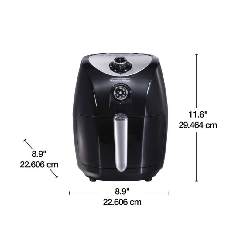 Proctor Silex 35055 Freidora de Aire con Canasta Antiadherente, Capacidad de 1.5 L, Ajuste de Temperatura, Potente Flujo de Aire