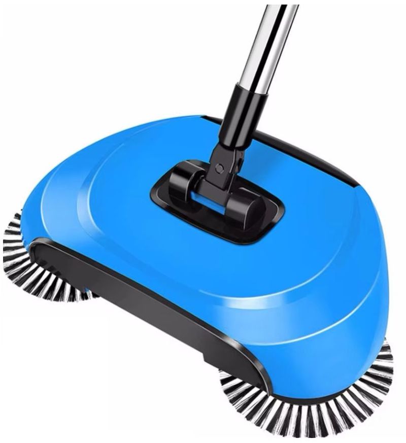 Escoba Barredora Recogedor Manual 3en 1 Azul