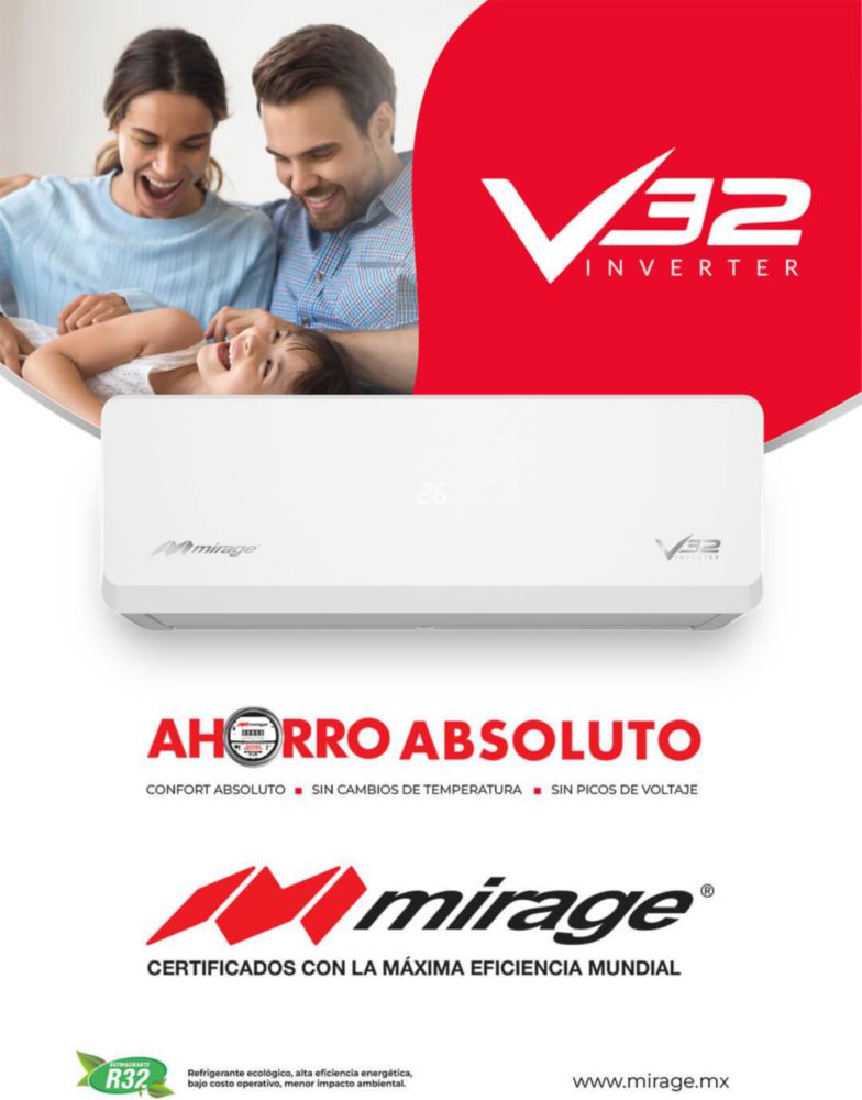 MINISPLIT MIRAGE INVERTER V32 FRIO 1.5 TON SETCVF181E